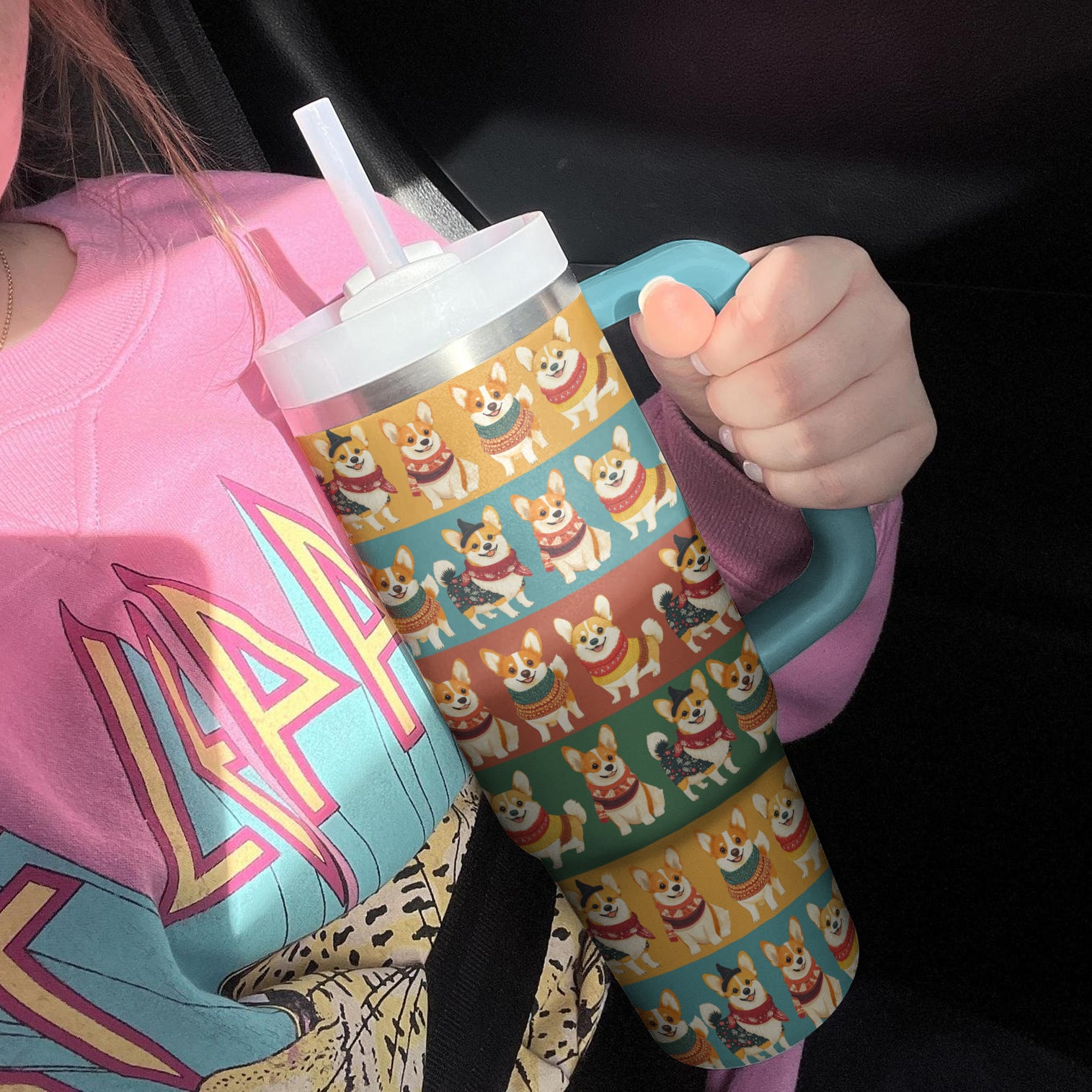 Royal Corgis Christmas Custom Stanley Cup 40 oz 30 oz Tumbler With HandleTVC2301500 - Image 3