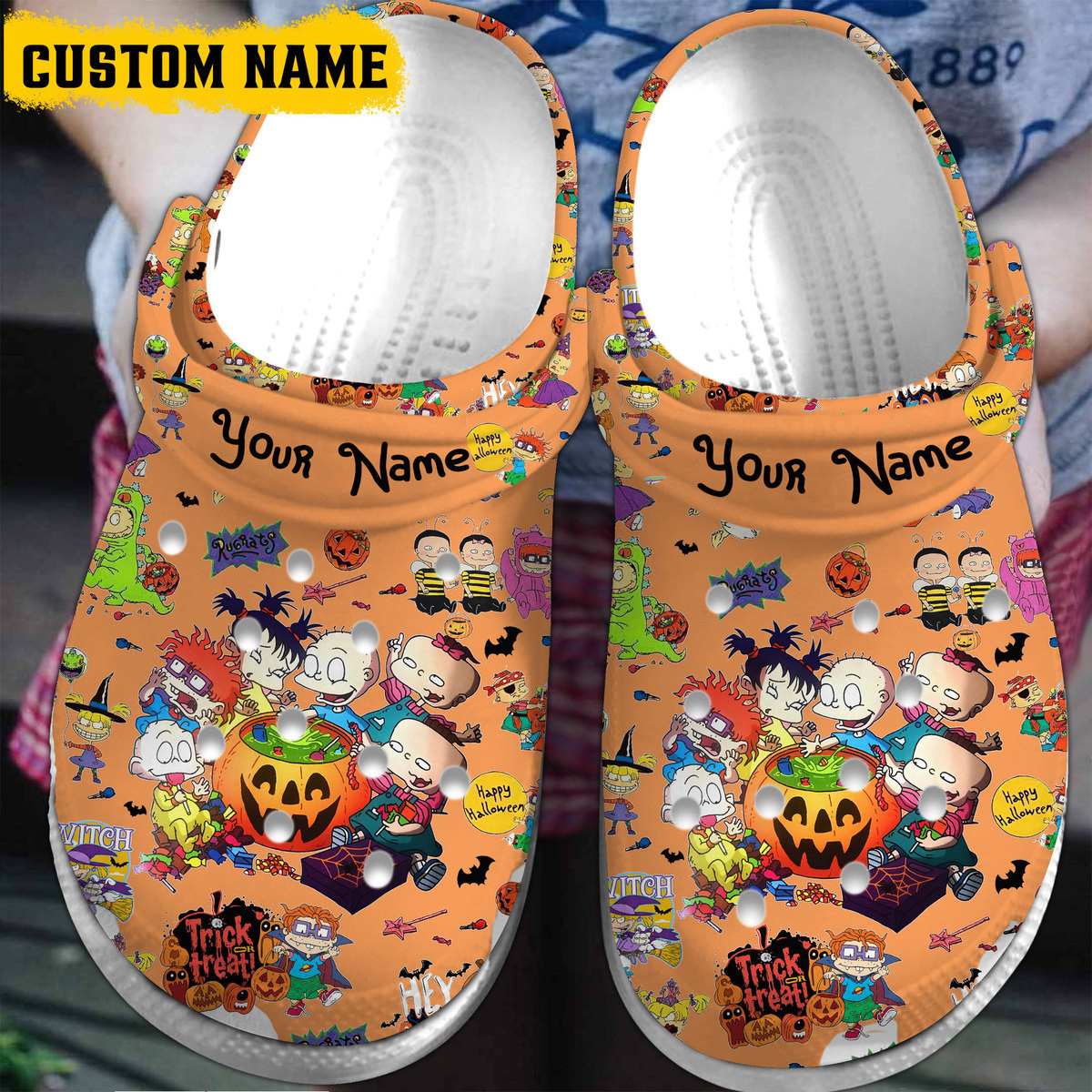 Rugrats TV Series Crocs Crocband Clogs Shoes Comfortable For Men Women and Kids