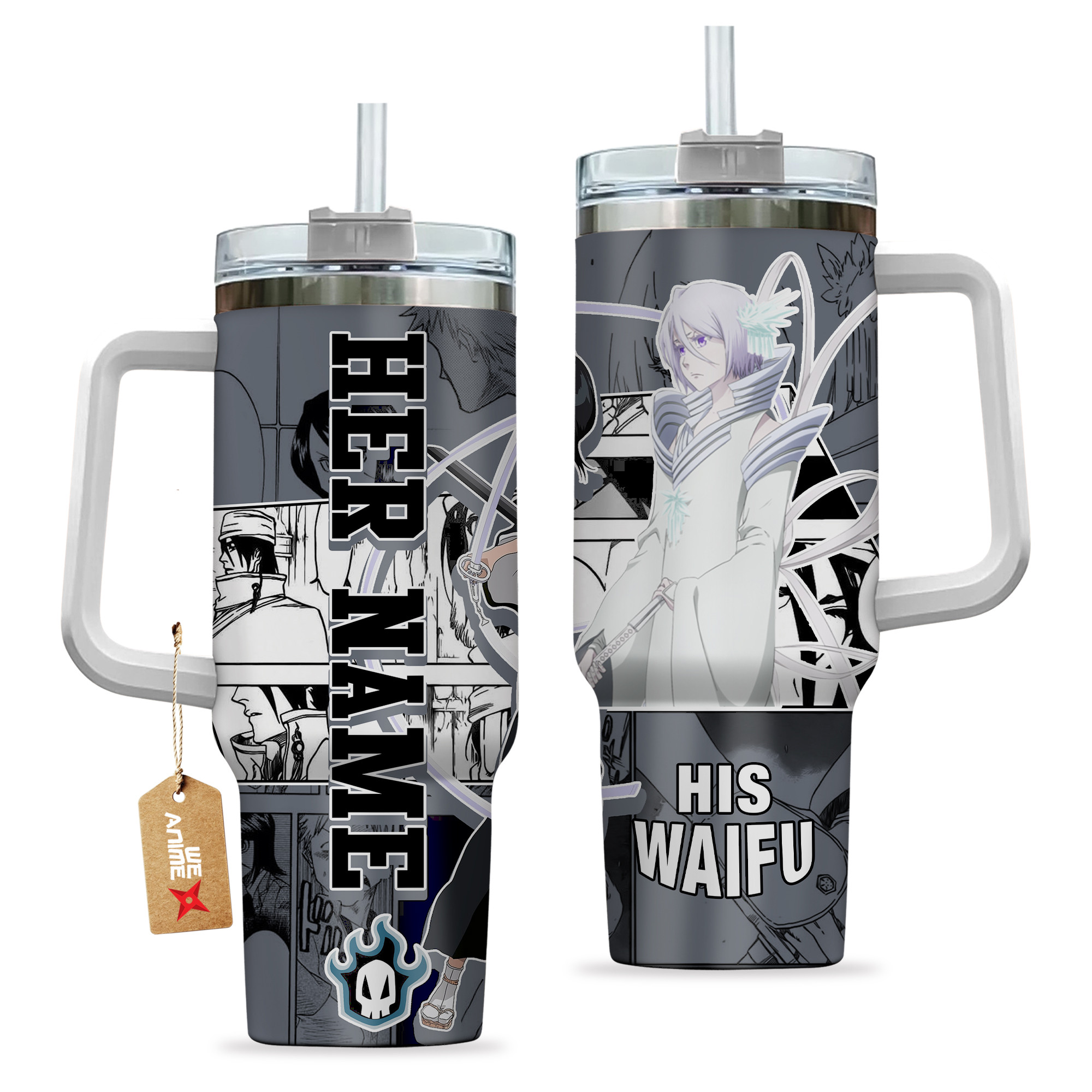 Rukia Kuchiki Bleach Anime Custom Stanley Cup 40 oz 30 oz Tumbler With HandleTVC2301136 - Image 2