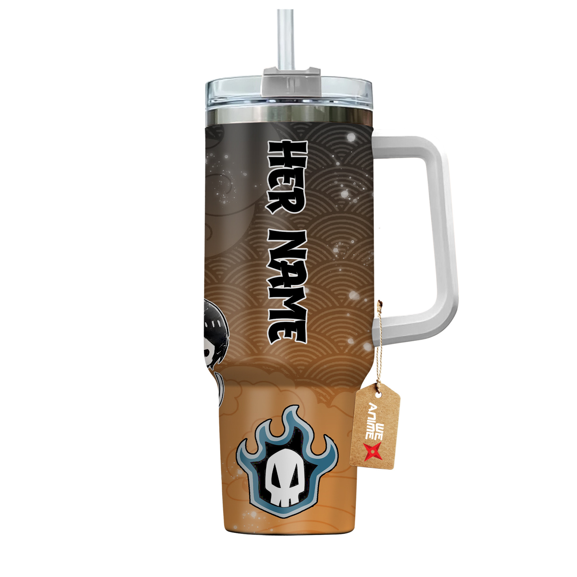 Rukia Kuchiki Bleach Anime Valentine Custom Stanley Cup 40 oz 30 oz Tumbler With HandleTVC2301168 - Image 4