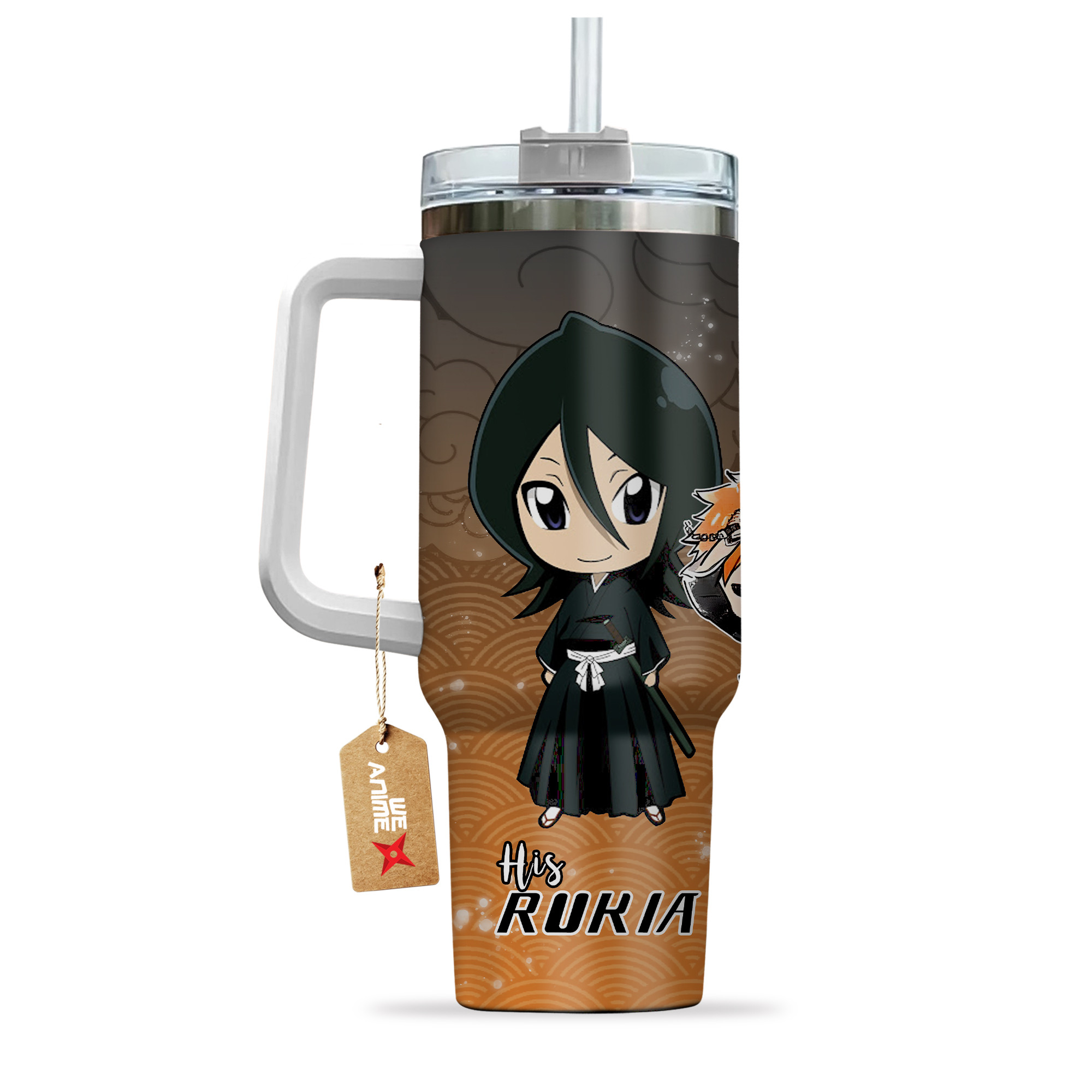Rukia Kuchiki Bleach Anime Valentine Custom Stanley Cup 40 oz 30 oz Tumbler With HandleTVC2301168 - Image 3