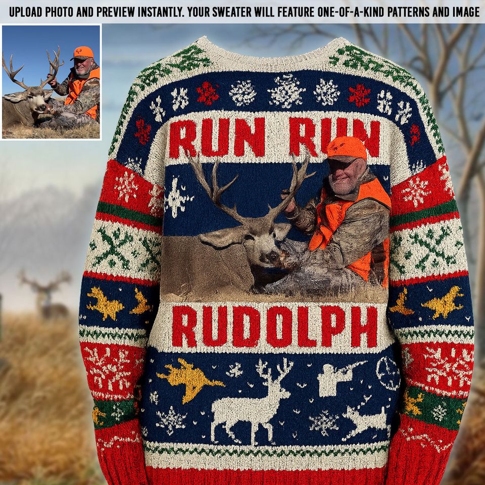 Run Run Rudolph Personalized Ugly Sweater