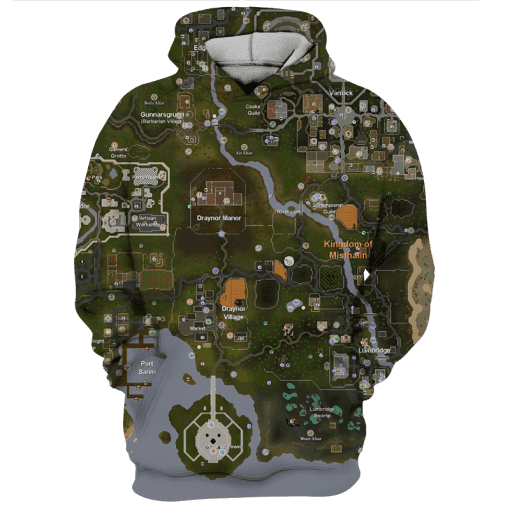 Runescape 3D All Over Print Hoodie, Zip Hoodie