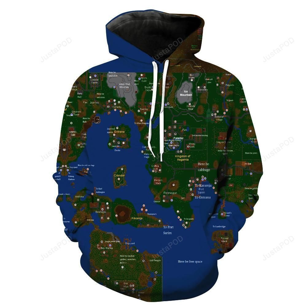 Runescape 3D All Over Print Hoodie, Zip Hoodie