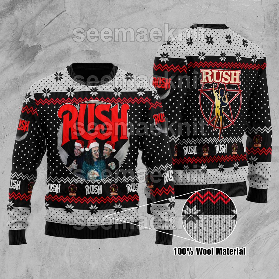 Rush Band Unisex Ugly 3D Sweater