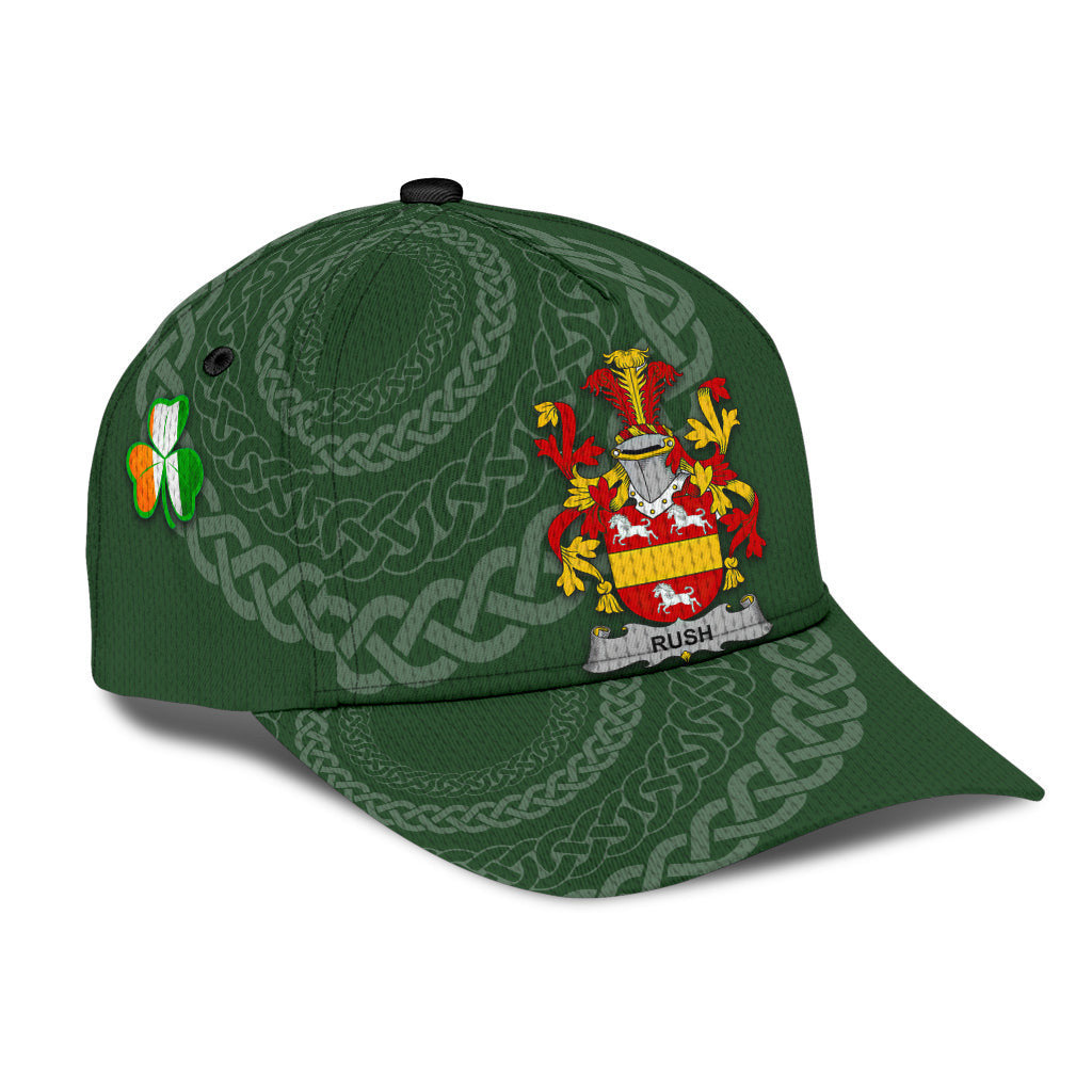 Rush Coat Of Arms - Irish Family Crest St Patrick's Day Hat Classic Cap Trucker Hats Custom Hats Gifts For Men & Women