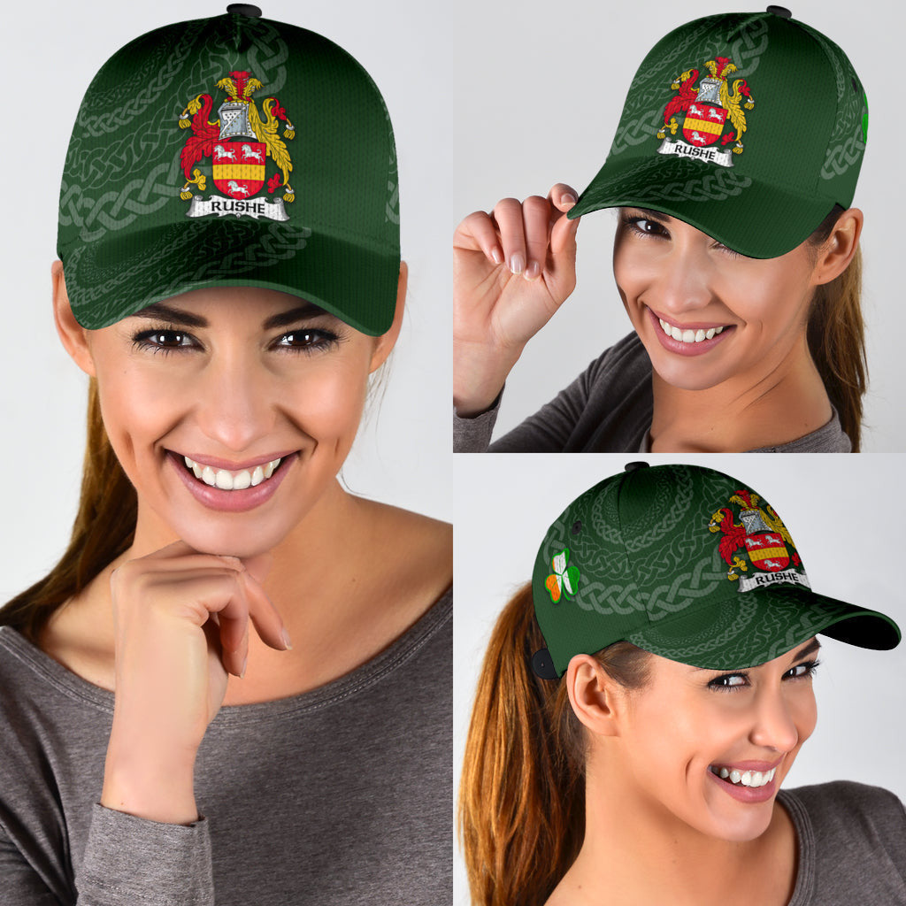 Rushe Coat Of Arms - Irish Family Crest St Patrick's Day Hat Classic Cap Trucker Hats Custom Hats Gifts For Men & Women