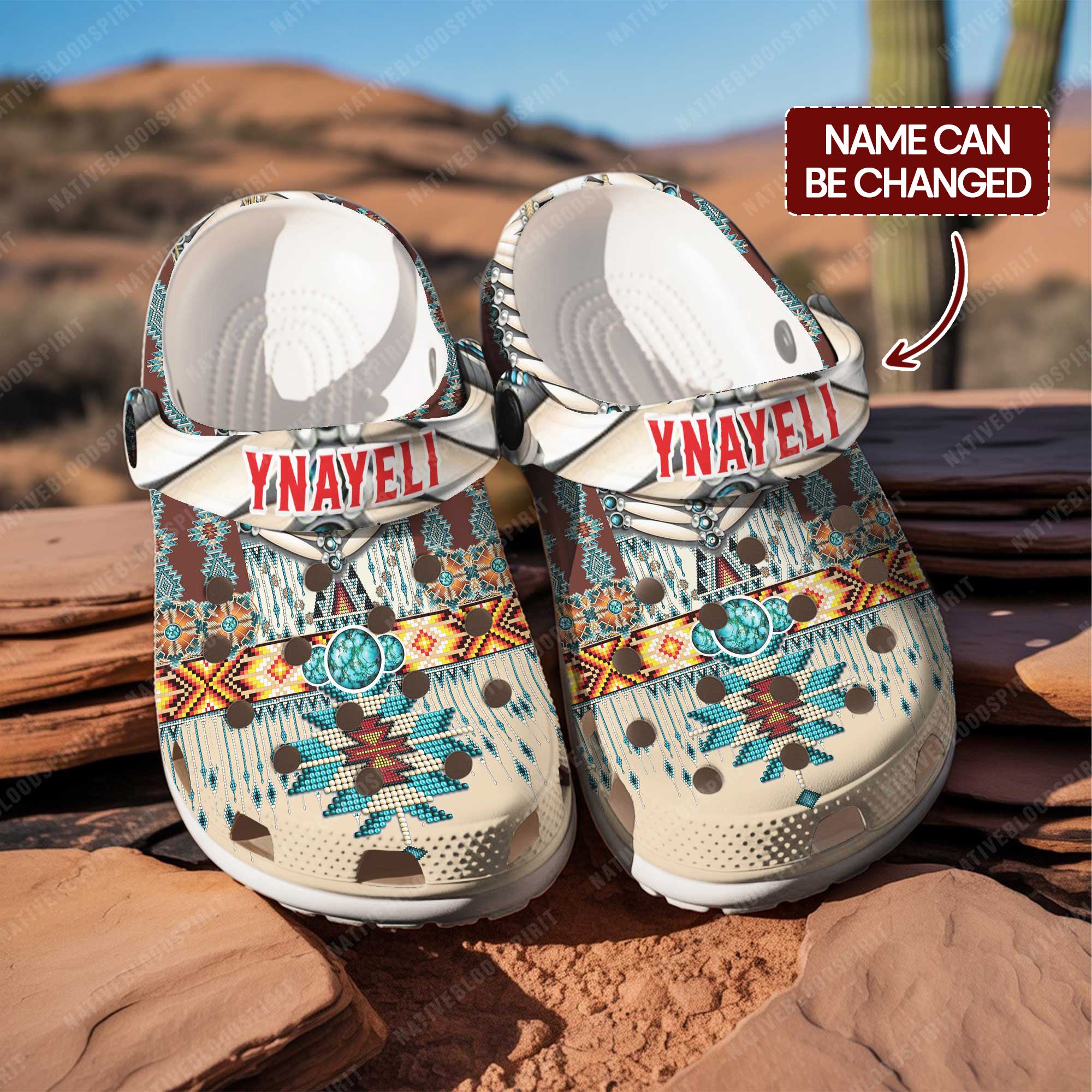 Rustic Boho Style with Turquoise Stone & Traditional Crocs Crocband Clogs Shoes Comfortable For Men Women and Kids