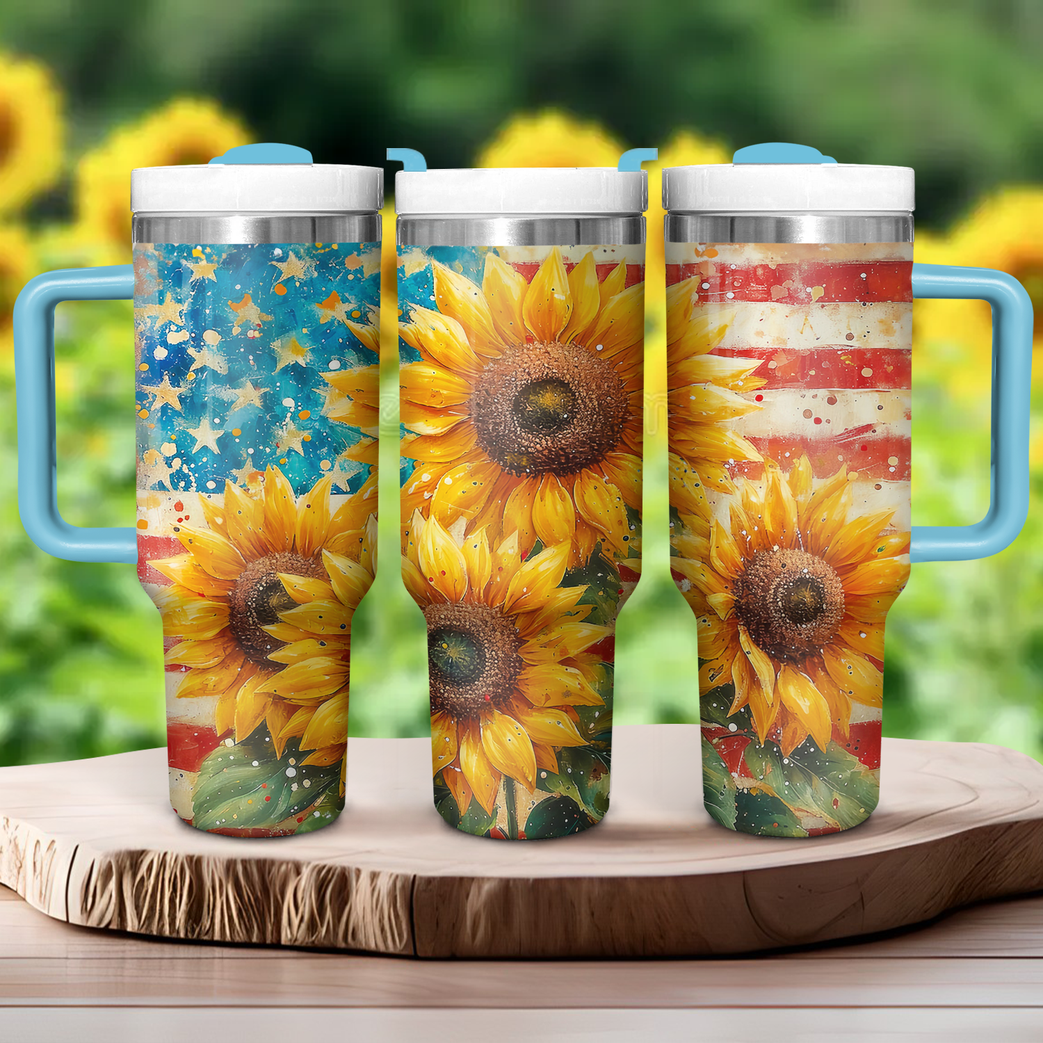 Rustic Sunflowers Custom Stanley Cup 40 oz 30 oz Tumbler With HandleTVC2301724