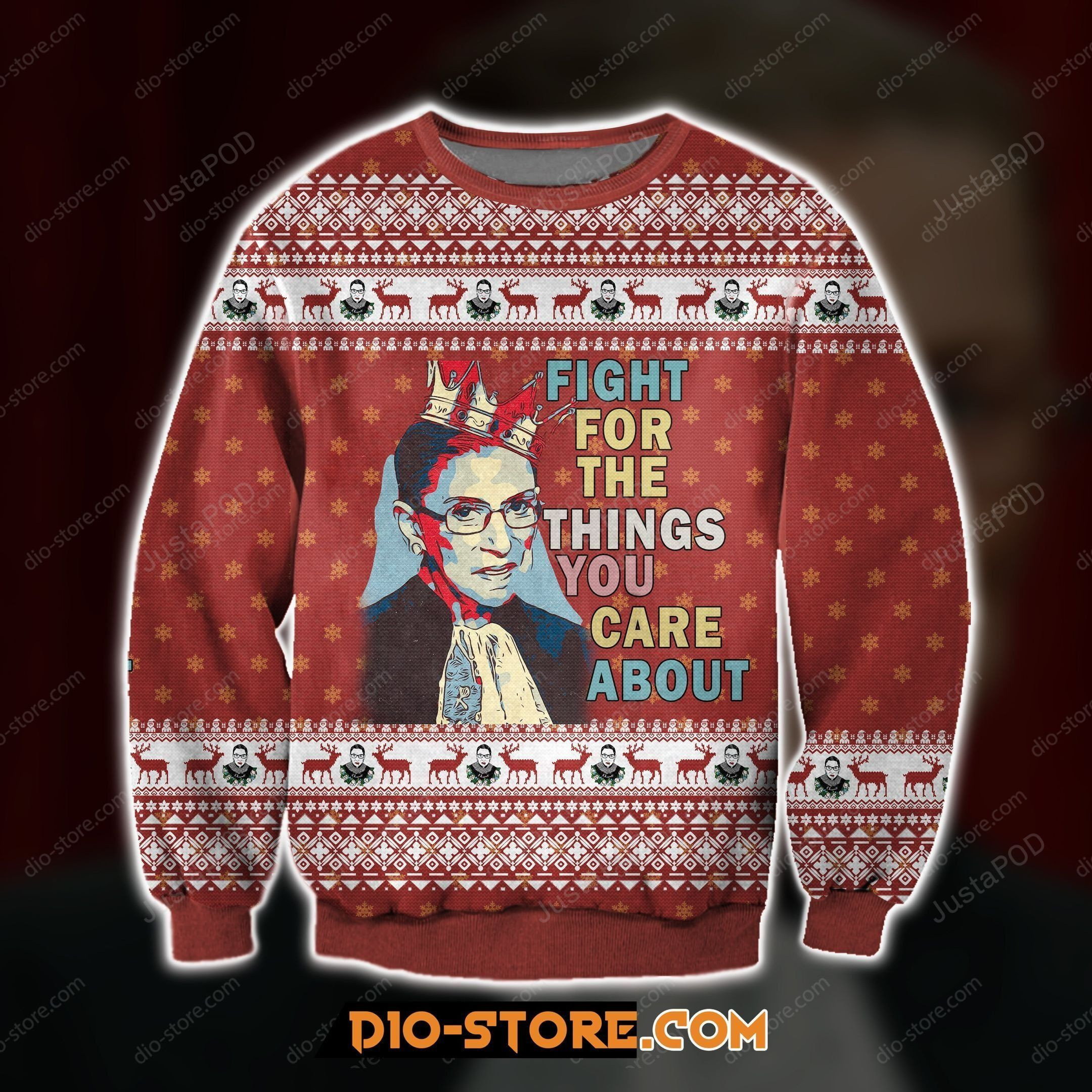 Ruth Bader Ginsburg Ugly Christmas Sweater Adult 3D Funny Matching for family