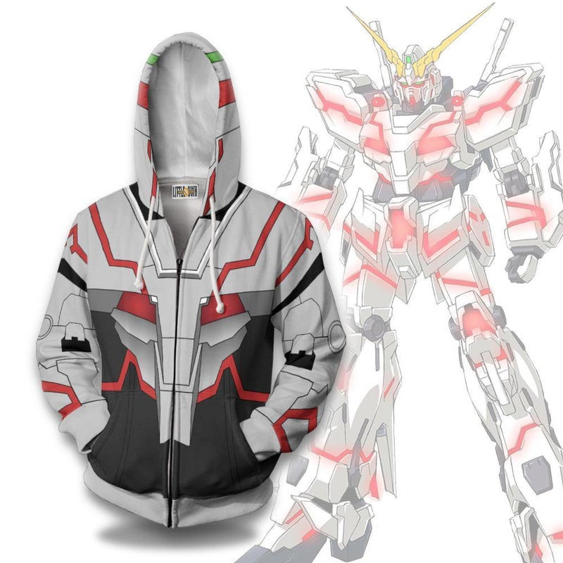 RX-0 Unicorn Gundam Mobile Suit Gundam Unicorn 3D All Over Print Hoodie, Zip Hoodie