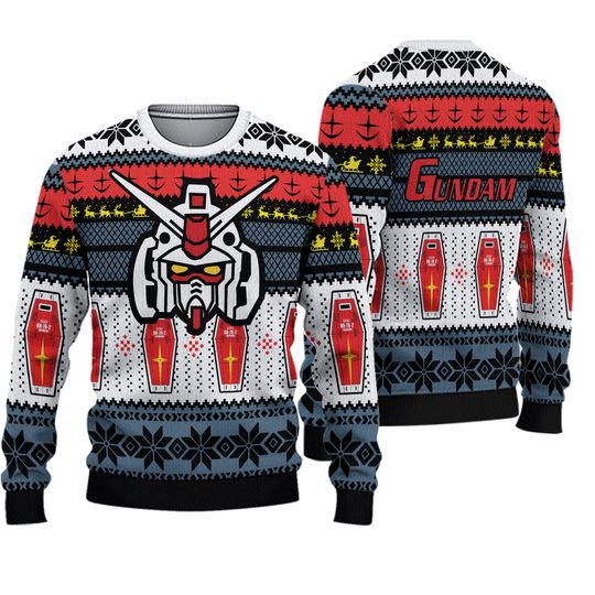 RX 78 Gundam Ugly Christmas Sweater - Image 2
