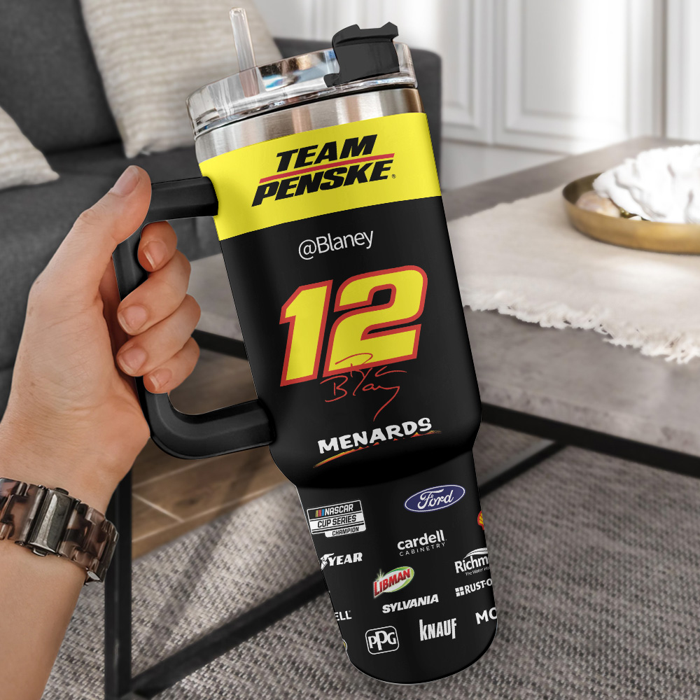 Ryan Blaney x Team Penske NASCAR Custom Stanley Cup 40 oz 30 oz Tumbler With HandleTVC2301847 - Image 3