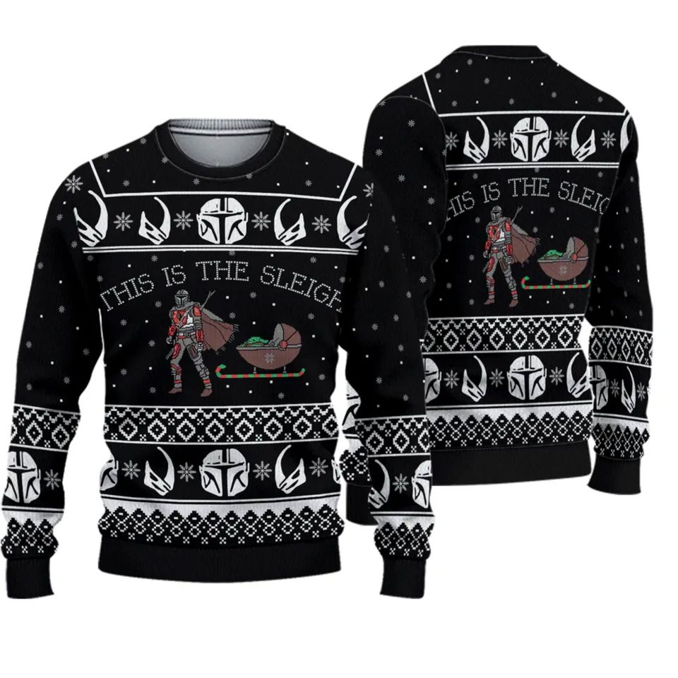 S. Wars Lover This is the Sleigh Ugly Christmas 3D Sweater