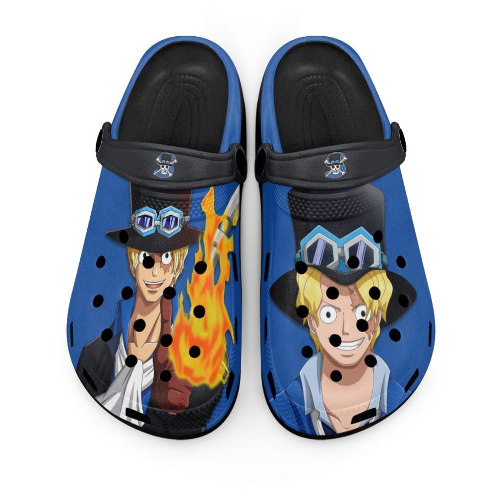 Sabo One Piece Anime Crocs Crocband Clogs Shoes Comfortable For Men Women and Kids