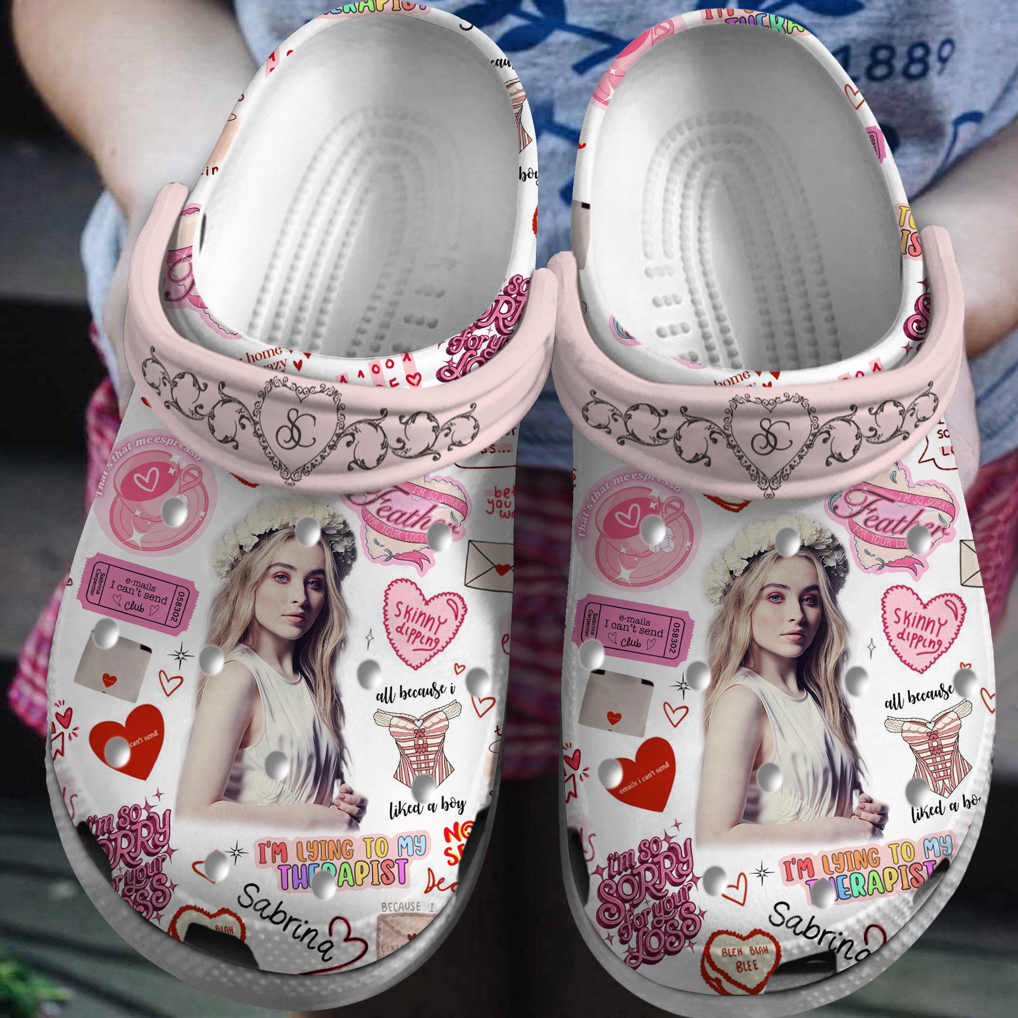 Sabrina Carpenter Music Crocs Crocband Clogs Shoes Comfortable For Men Women and Kids