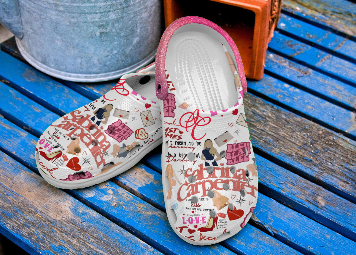 Sabrina Carpenter Music Crocs Crocband Clogs Shoes Comfortable For Men Women and Kids - Image 5