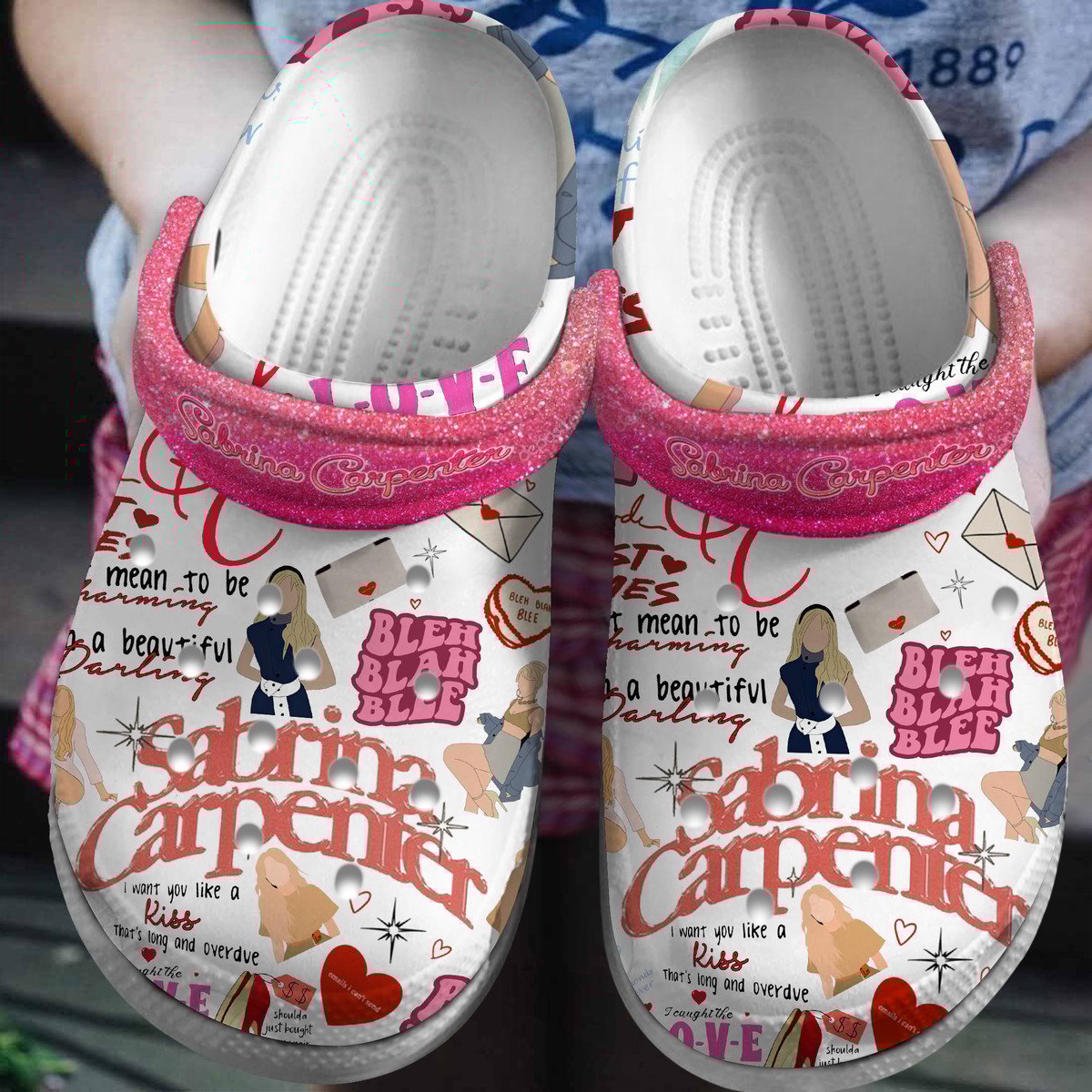 Sabrina Carpenter Music Crocs Crocband Clogs Shoes Comfortable For Men Women and Kids