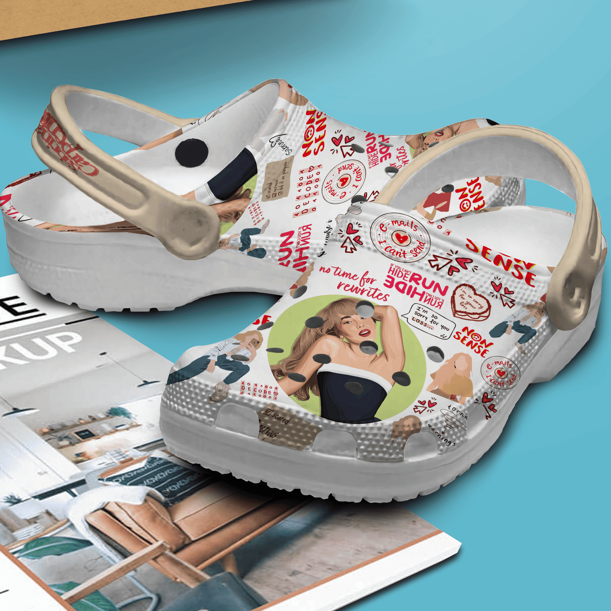 Sabrina Carpenter Music Crocs Crocband Clogs Shoes Comfortable For Men Women and Kids - Image 2