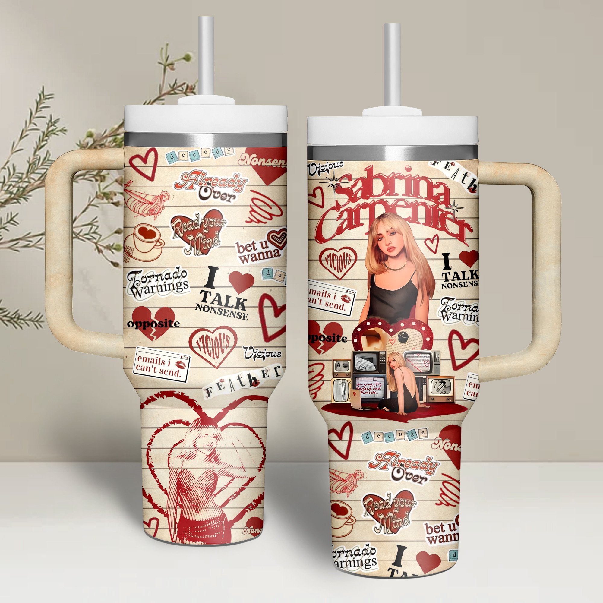 Sabrina Carpenter Music Custom Stanley Cup 40 oz 30 oz Tumbler With HandleTVC2301504