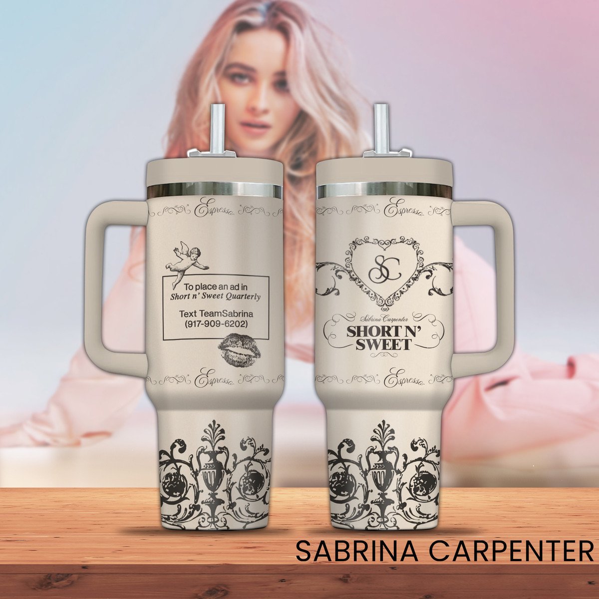 Sabrina Carpenter Music Custom Stanley Cup 40 oz 30 oz Tumbler With HandleTVC2301800