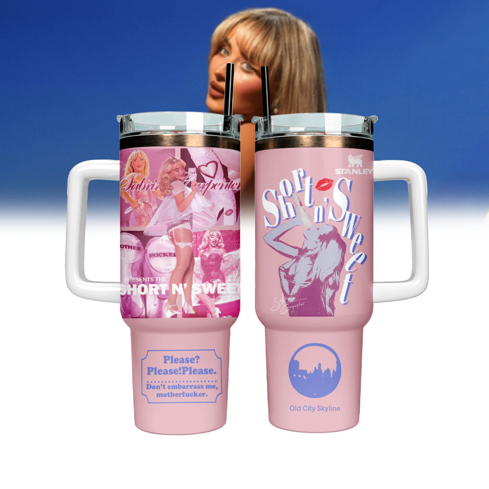 Sabrina Carpenter Short nâ€™ Sweet Custom Stanley Cup 40 oz 30 oz Tumbler With HandleTVC2301131
