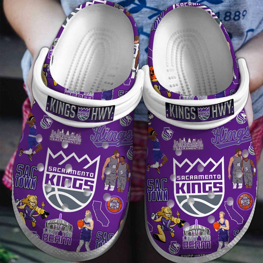 Sacramento Kings Basketball team NBA Sport Crocs Clogs Crocband Shoes Comfortable For Men Women and Kids