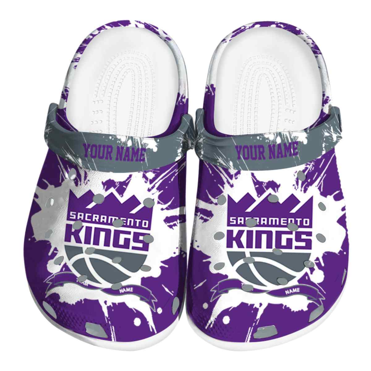 Sacramento Kings NBA Sport Crocs Crocband Clogs Shoes Comfortable For Men Women and Kids