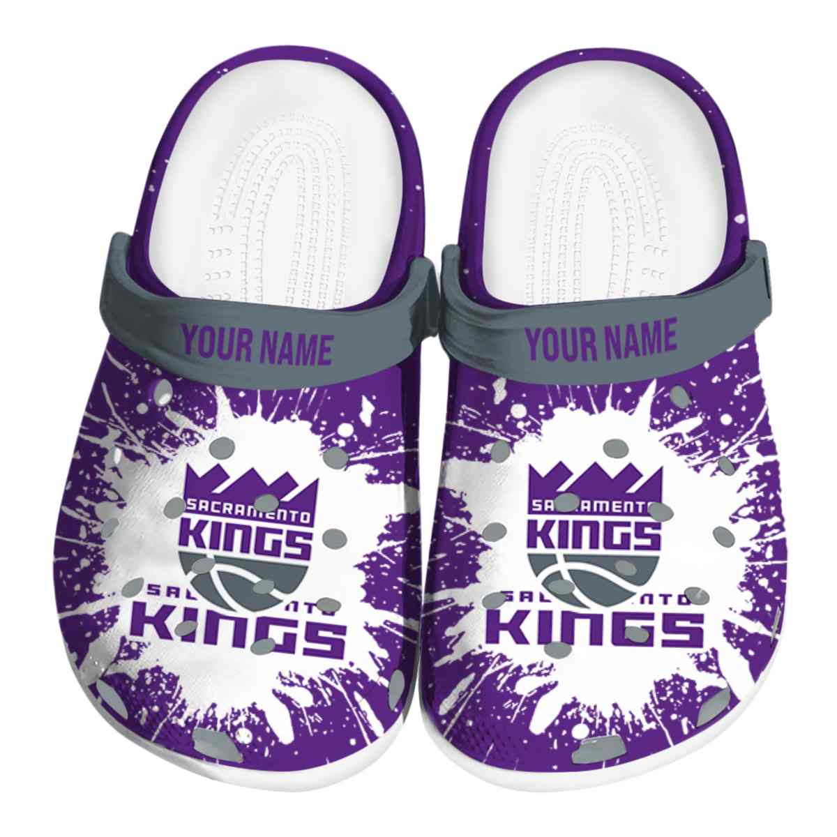 Sacramento Kings NBA Sport Crocs Crocband Clogs Shoes Comfortable For Men Women and Kids
