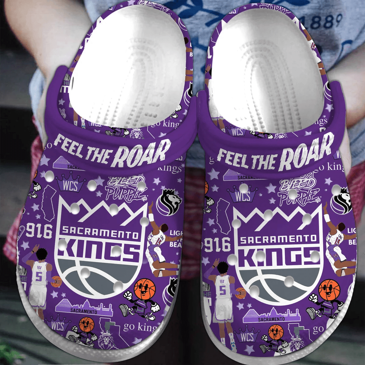 Sacramento Kings NBA Sport Crocs Crocband Clogs Shoes Comfortable For Men Women and Kids