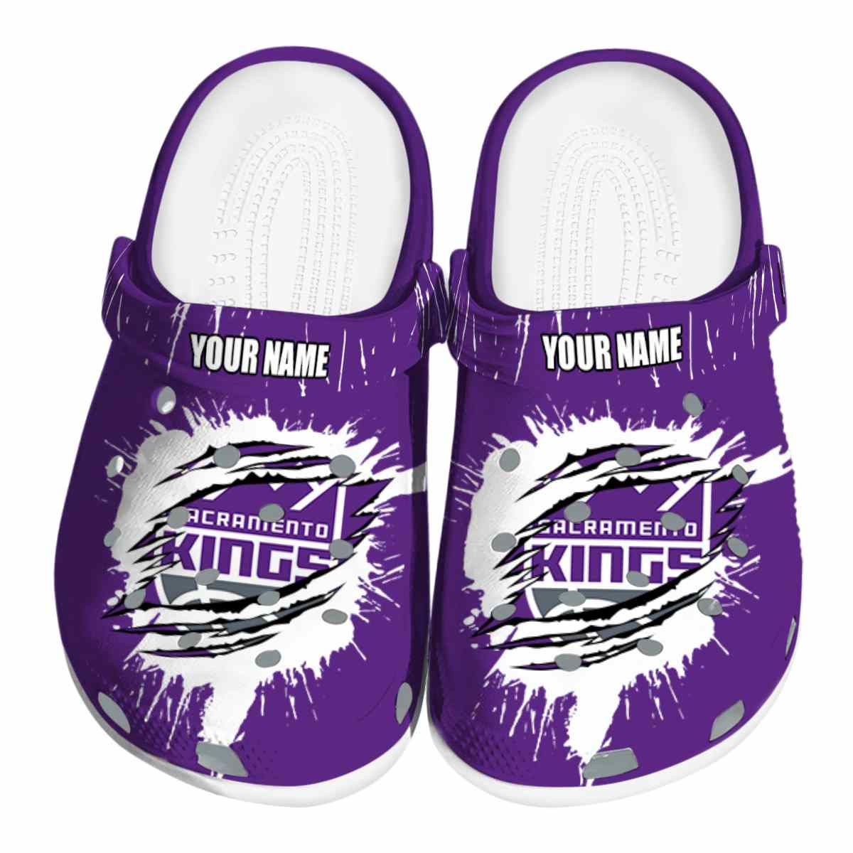Sacramento Kings NBA Sport Crocs Crocband Clogs Shoes Comfortable For Men Women and Kids