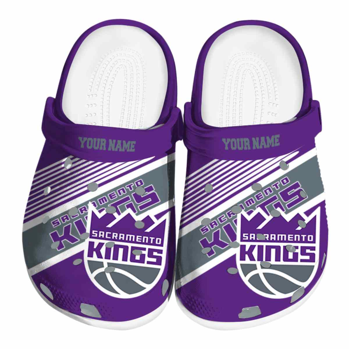 Sacramento Kings NBA Sport Crocs Crocband Clogs Shoes Comfortable For Men Women and Kids
