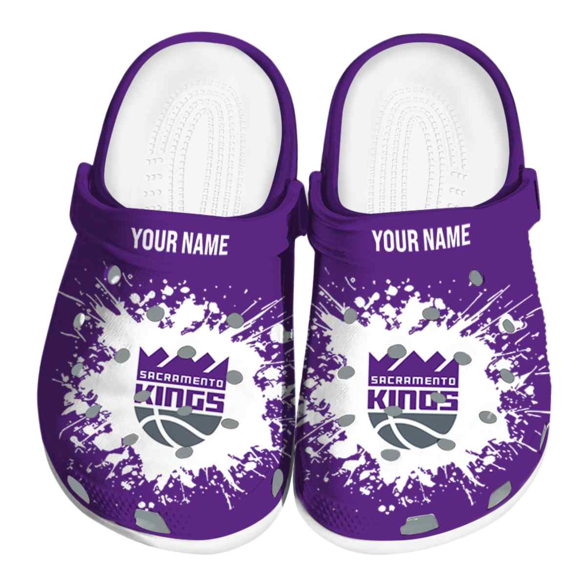Sacramento Kings NBA Sport Crocs Crocband Clogs Shoes Comfortable For Men Women and Kids