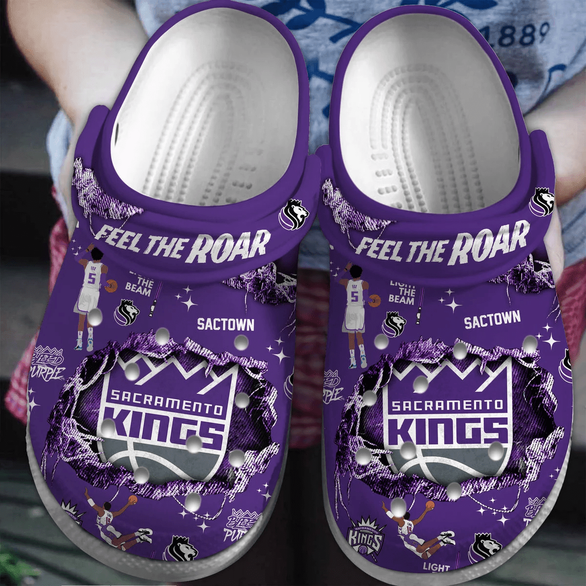 Sacramento Kings NBA Sport Crocs Crocband Clogs Shoes Comfortable For Men Women and Kids