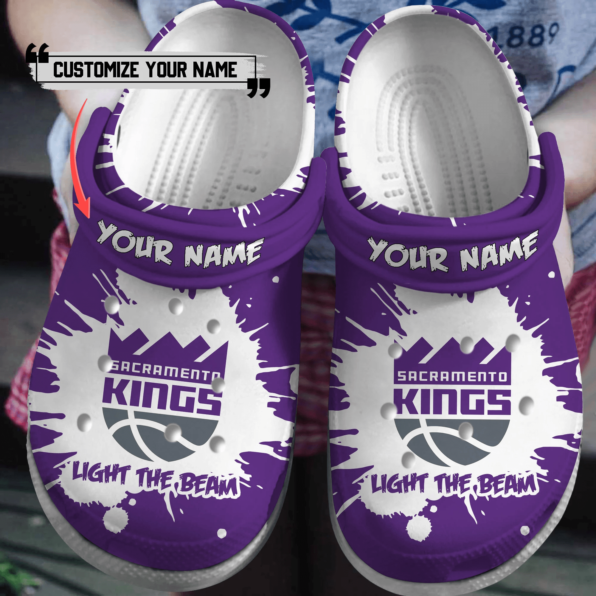 Sacramento Kings NBA Sport Crocs Crocband Clogs Shoes Comfortable For Men Women and Kids