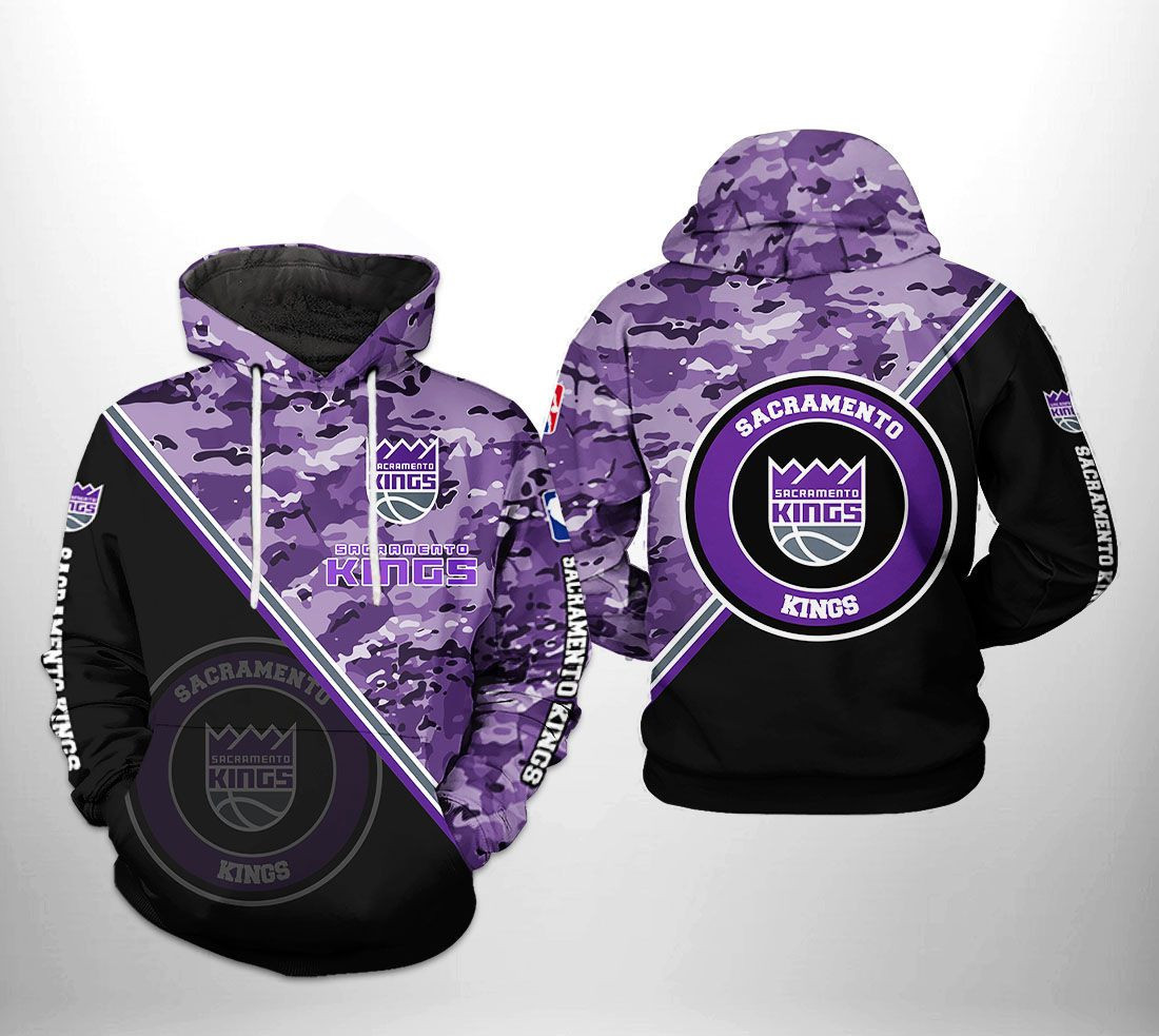 Sacramento Kings NBA US Camo Team 3D All Over Print Hoodie, Zip Hoodie