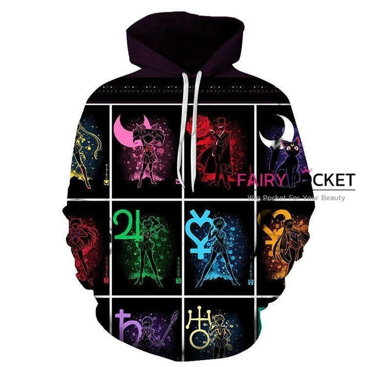 Sailor Moon 3D All Over Print Hoodie, Zip Hoodie