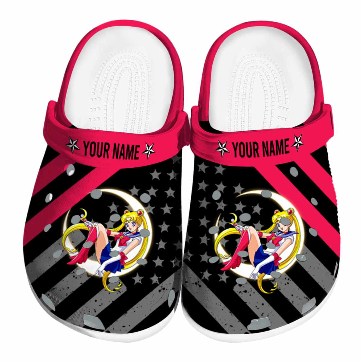 Sailor Moon Anime Crocs Crocband Clogs Shoes Comfortable For Men Women and Kids