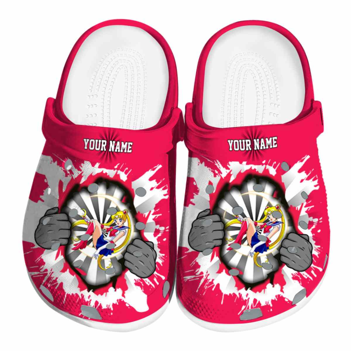 Sailor Moon Anime Crocs Crocband Clogs Shoes Comfortable For Men Women and Kids
