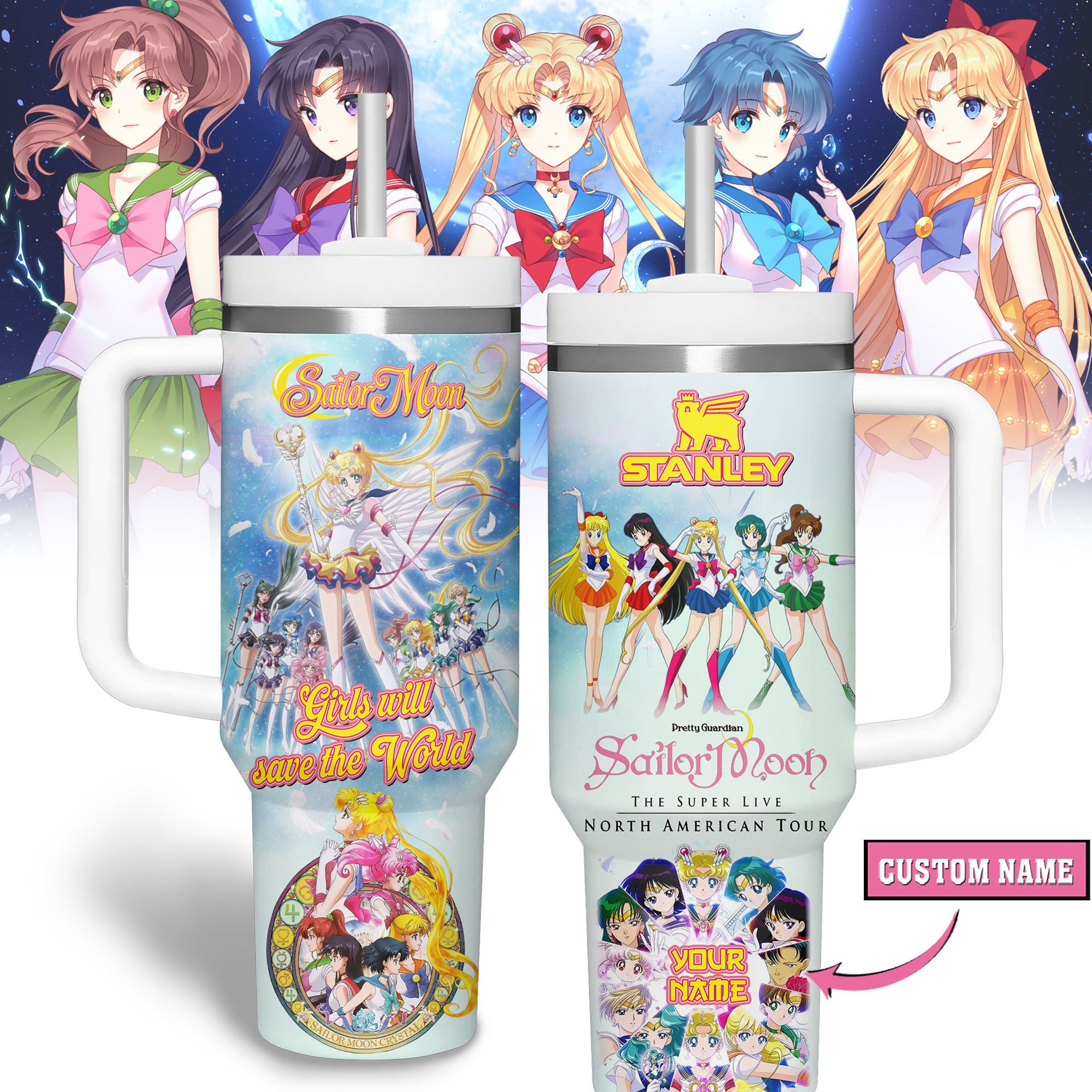 Sailor Moon Anime Custom Stanley Cup 40 oz 30 oz Tumbler With HandleTVC2301183