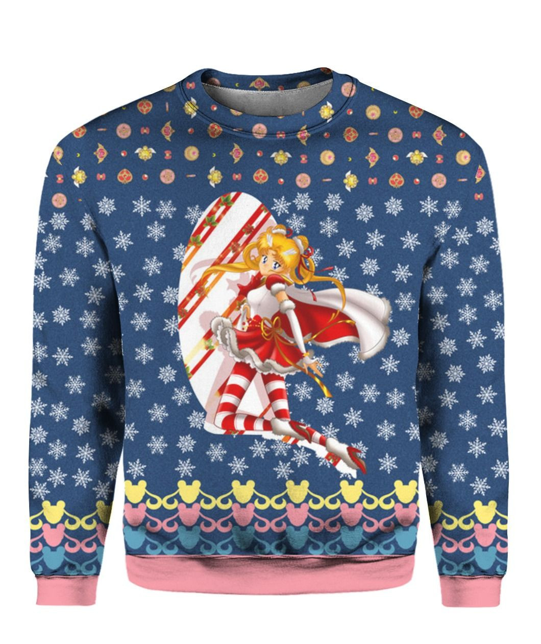 Sailor Moon Anime Ugly Christmas Sweater Adult 3D Funny Matching for family