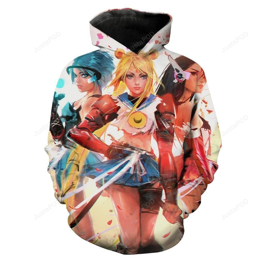 Sailor Moon Character 3D All Over Print Hoodie, Zip Hoodie