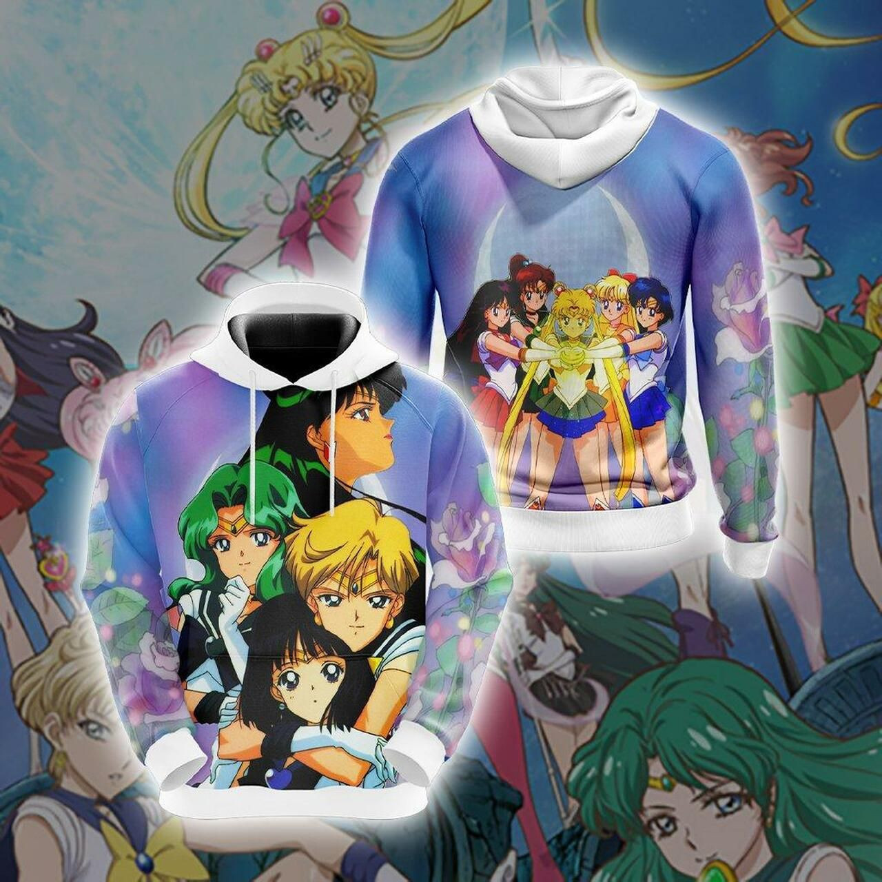 Sailor Moon - Characters Unisex 3D All Over Print Hoodie, Zip Hoodie