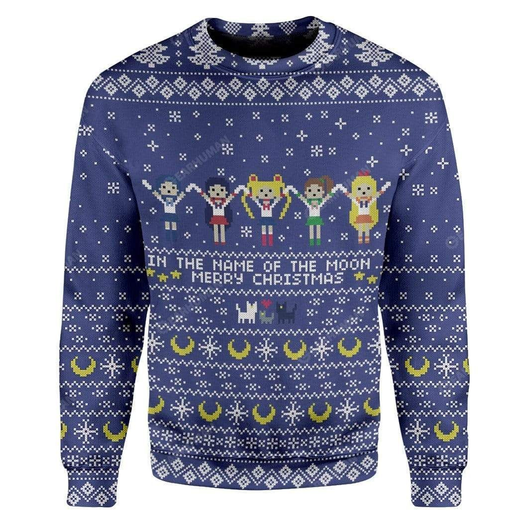 Sailor Moon For Unisex Ugly Christmas Sweater Adult 3D Funny Matching for family