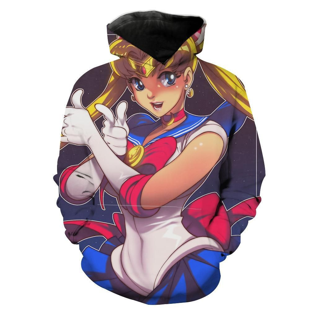 Sailor Moon Pose 3D All Over Print Hoodie, Zip Hoodie