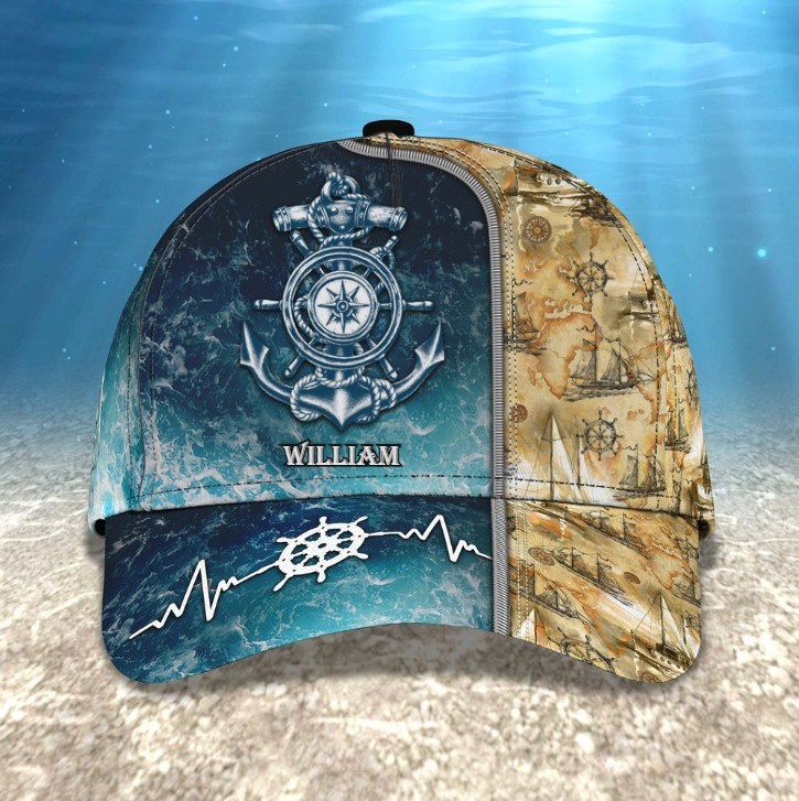 Sailor Trucker Hats Custom Name, Custom Name Cap With Adjustable For Him Trucker Hats Custom Hats Gifts For Men & Women