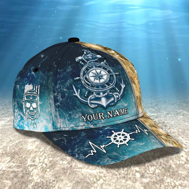 Sailor Trucker Hats Custom Name, Custom Name Cap With Adjustable For Him Trucker Hats Custom Hats Gifts For Men & Women
