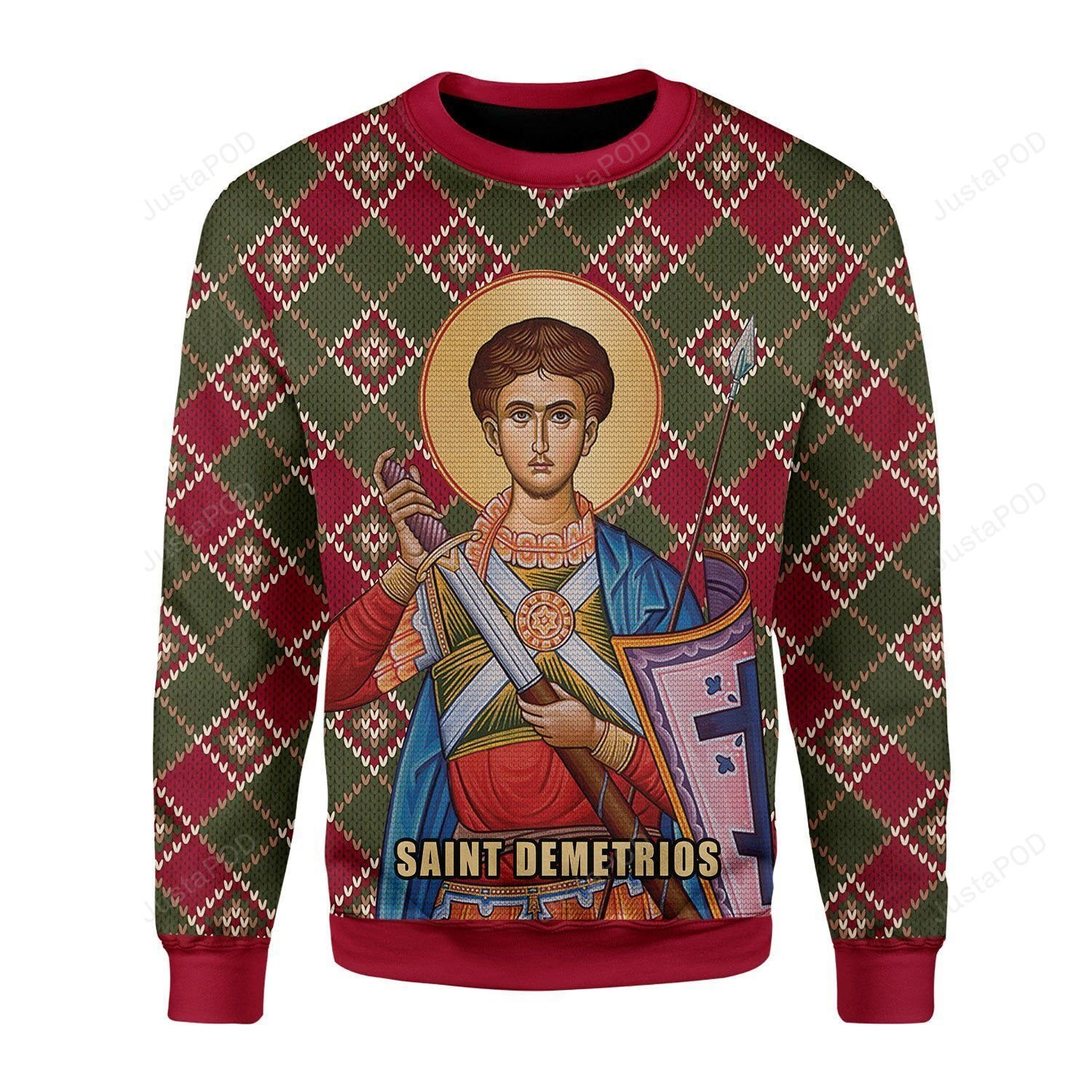 Saint Demetrios Ugly Christmas Sweater Adult 3D Funny Matching for family