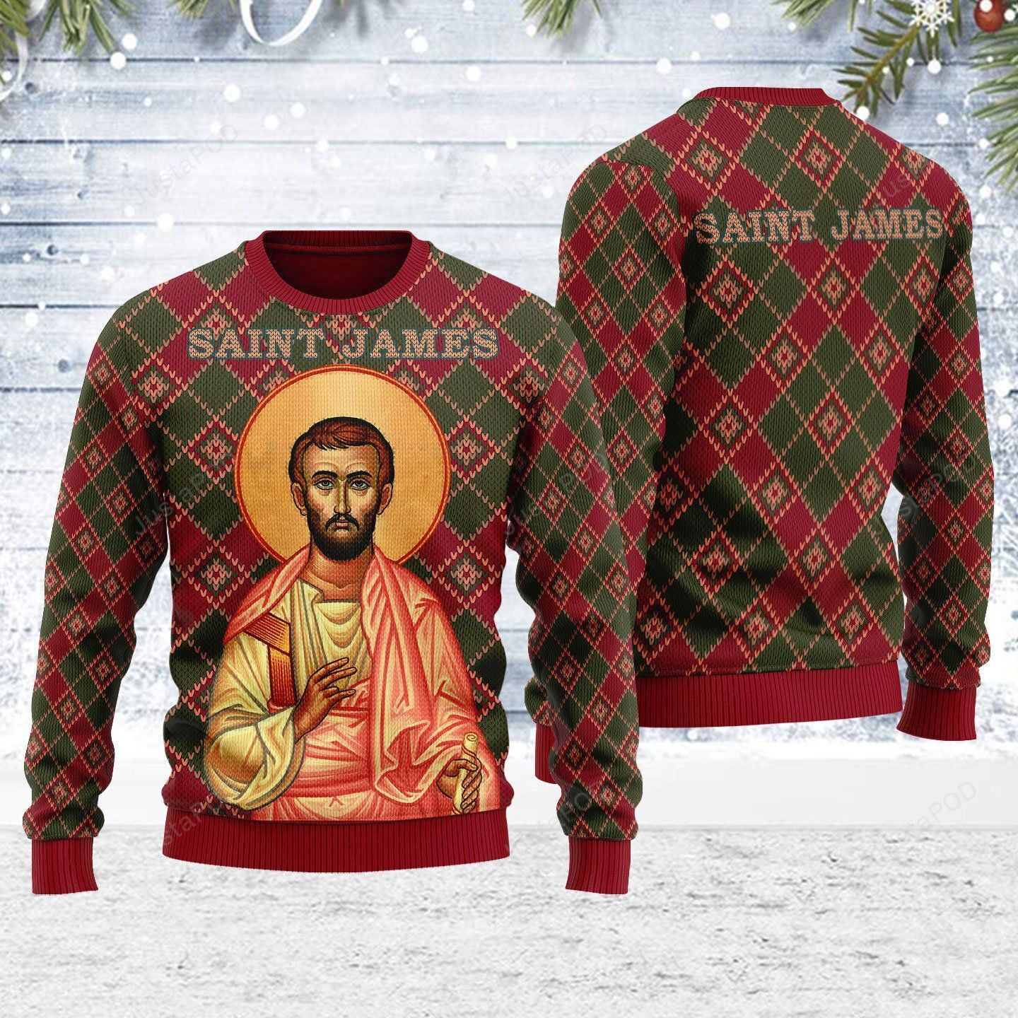 Saint James The Less Ugly Christmas Sweater Adult 3D Funny Matching for family