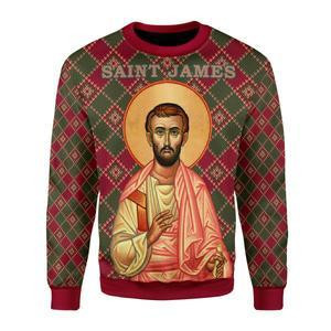 Saint James The Less Ugly Christmas Sweater Adult 3D Funny Matching for family